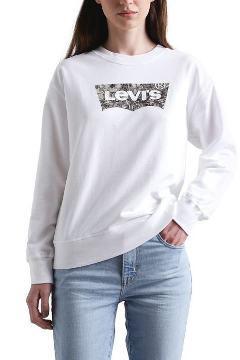 Polerón Mujer Cuello Redondo Blanco Levis 18686-0180-0
