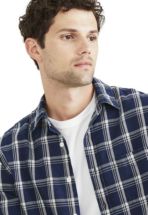 Camisa Hombre Original Woven Regular Fit Azul-1