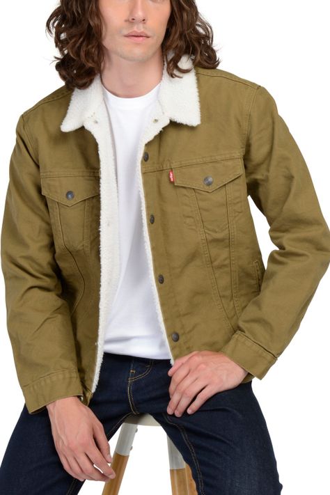 Chaqueta Hombre Regular Fit Sherpa Café Levis 16365-0122-3