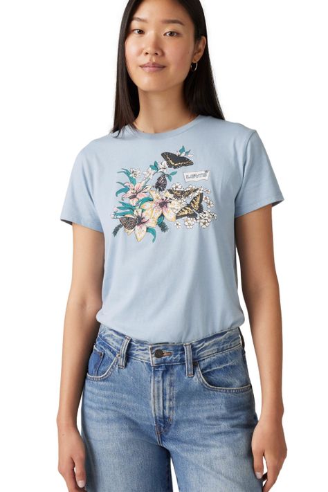 Polera Mujer The Perfect Tee Celeste Levis 17369-3053-2