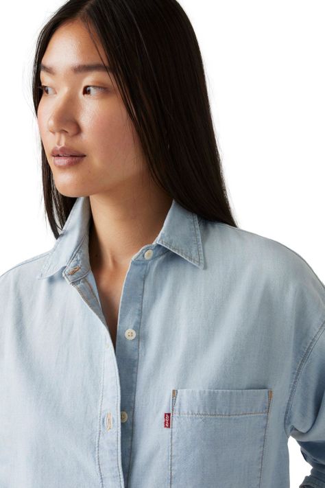 Camisa Mujer Harlie New Bf Shirt Celeste Levis 001HM-0000-3