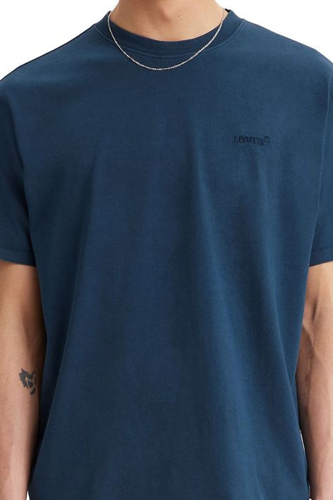 Polera Hombre Manga corta Red Tab Azul Levis A0637-0058-2