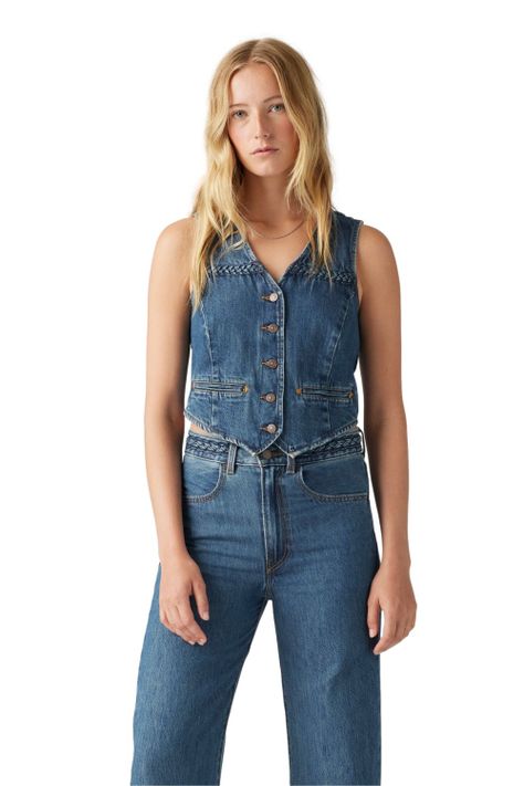 Chaqueta Mujer Braided Vest Azul Levis 001WQ-0000-0