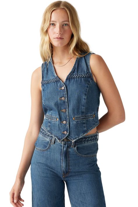 Chaqueta Mujer Braided Vest Azul Levis 001WQ-0000-2