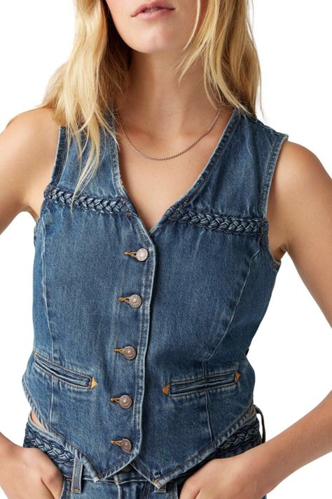 Chaqueta Mujer Braided Vest Azul Levis 001WQ-0000-3