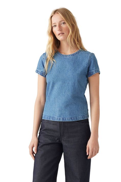 Polera Mujer Regular Fit Azul Levis A9187-0000-0
