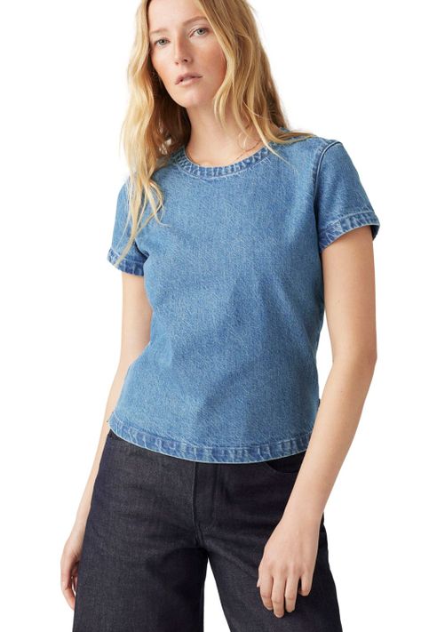 Polera Mujer Regular Fit Azul Levis A9187-0000-2