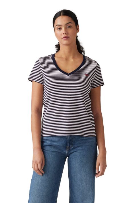 Polera Mujer Perfect Vneck Azul Levis 85341-0100-0