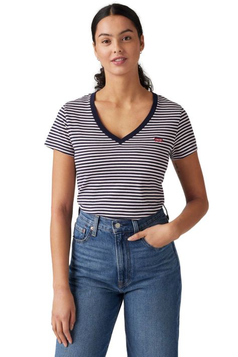 Polera Mujer Perfect Vneck Azul Levis 85341-0100-2