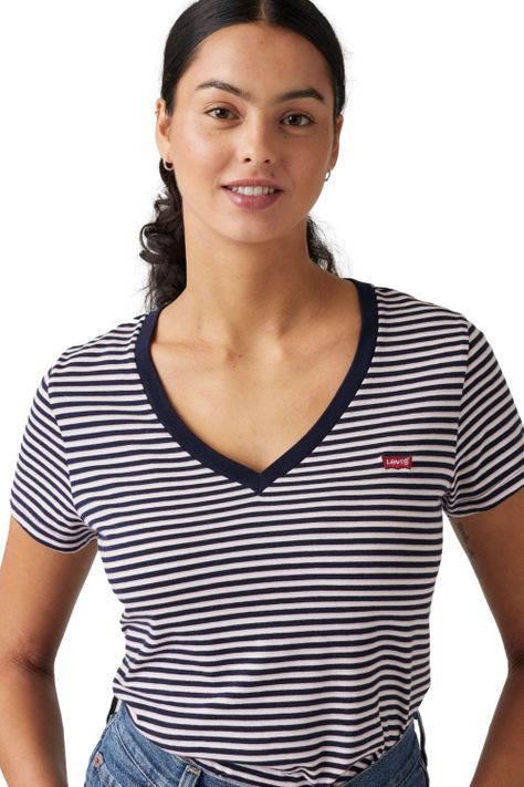 Polera Mujer Perfect Vneck Azul Levis 85341-0100-3