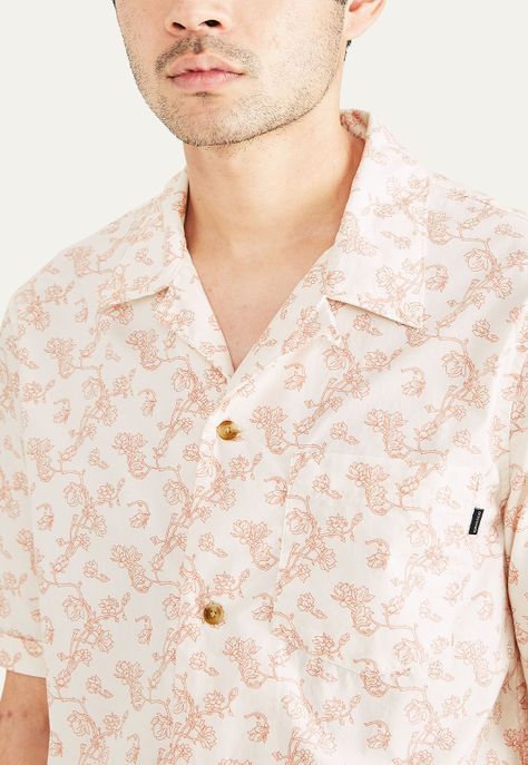 Camisa Seasonal Camp Collar Relaxed Fit Rosa-1