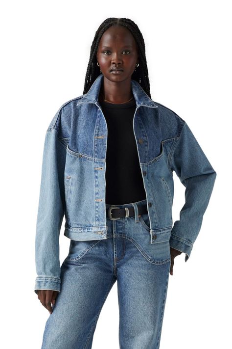 Chaqueta Mujer 90s Trucker Western Celeste Levis 001WO-0000-0