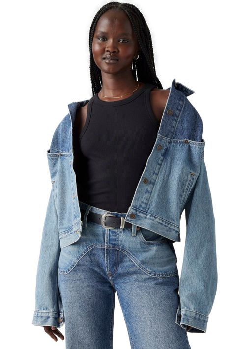Chaqueta Mujer 90s Trucker Western Celeste Levis 001WO-0000-2