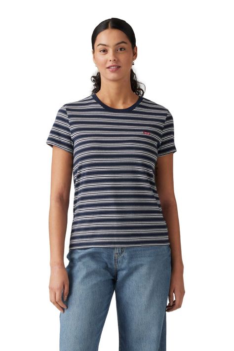 Polera Mujer Everet Stripe Negro Levis 39185-0357-0