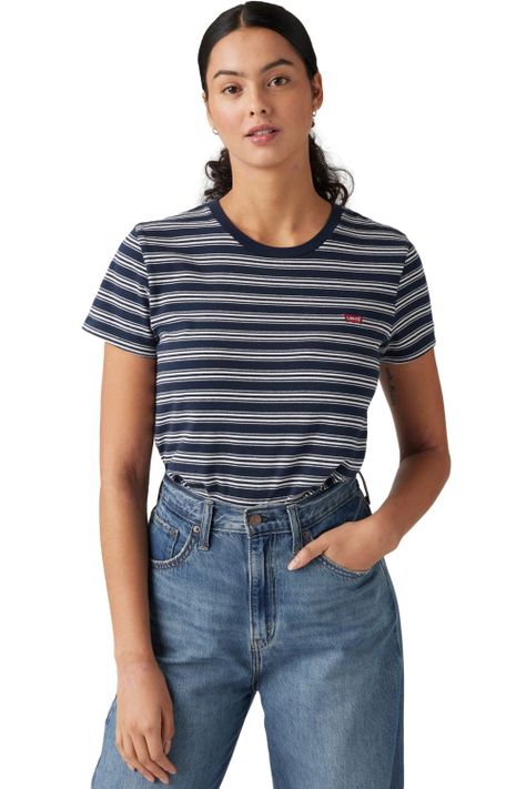 Polera Mujer Everet Stripe Negro Levis 39185-0357-2