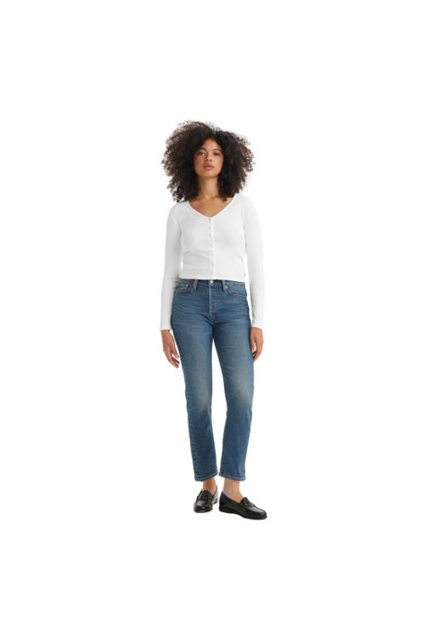 Jeans Mujer Wedgie Straight Azul Levis 34964-0218-3