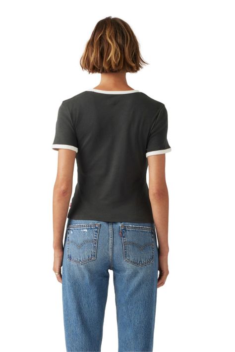 Polera Mujer Graphic Ringer Rickie Negro Levis A3519-0021-1