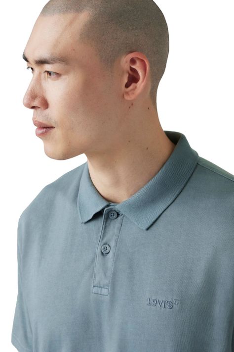 Polera Hombre Authentic Polo Celeste Levis A6735-0024-3