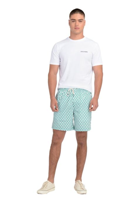 Traje de Baño Hombre Regular Fit Print Verde-0