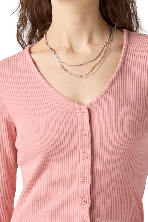 Polera Mujer Muse Ls Tee Rosado Levis A8783-0013-2