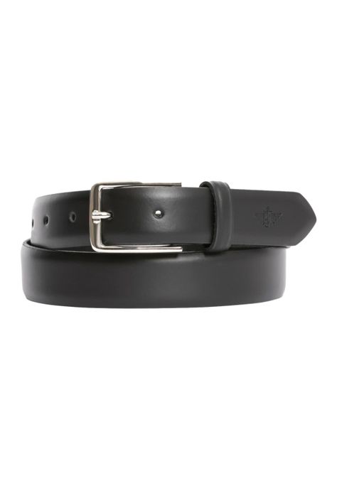 Cinturón de Cuero de Una Cara Negro 87734-0005-0
