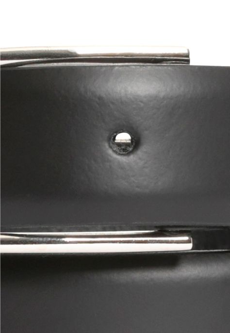 Cinturón de Cuero de Una Cara Negro 87734-0005-1