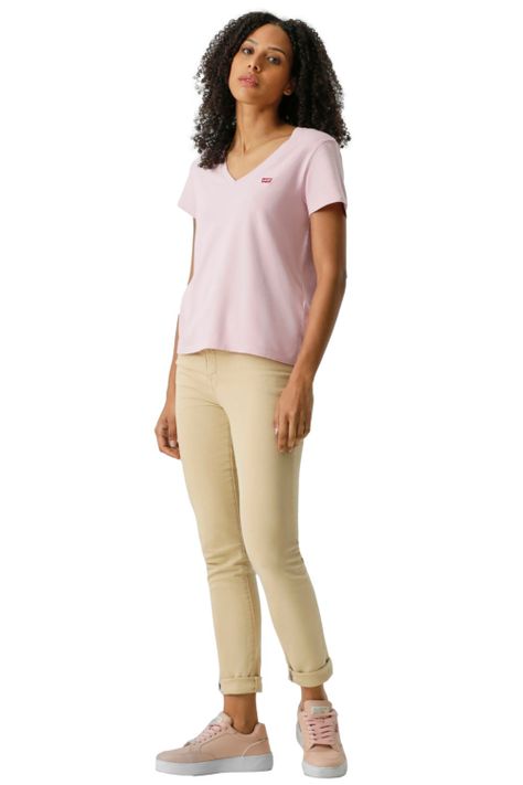 Polera Mujer Perfect Vneck Rosado Levis 85341-0103-3