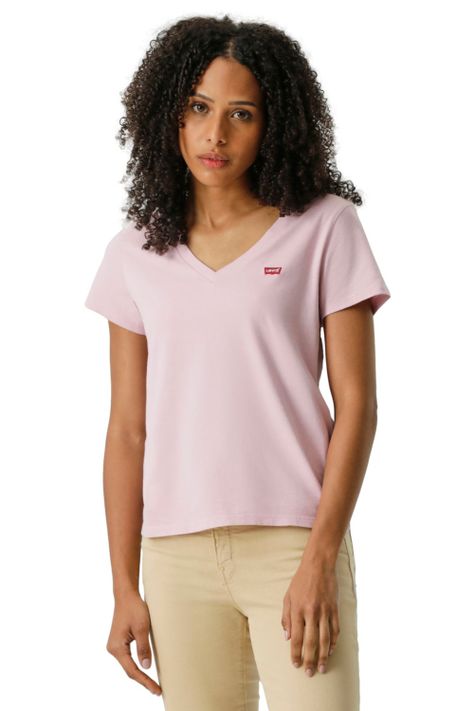 Polera Mujer Perfect Vneck Rosado Levis 85341-0103-4