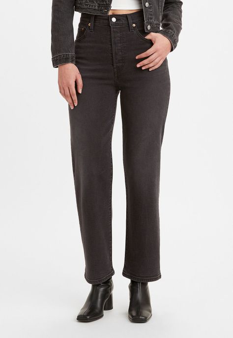 Jeans Mujer Ribcage Straight Ankle Negro Levis 72693-0134-0