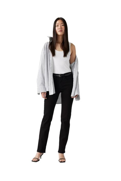 Jeans Mujer 314 Shaping Straight Negro Levis 19631-0212-3