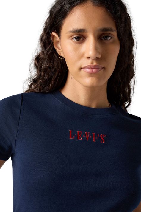 Polera Mujer Gr Essential Tee Azul Levis 001MY-0003-3