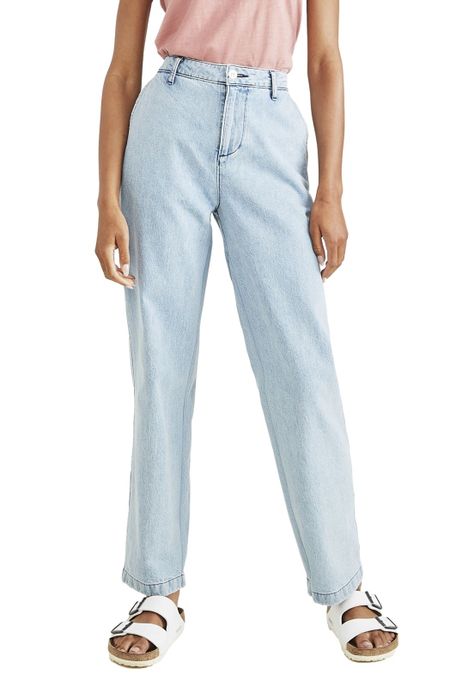 Pantalón Mujer Chino Straight Fit Azul A1073-0024-0
