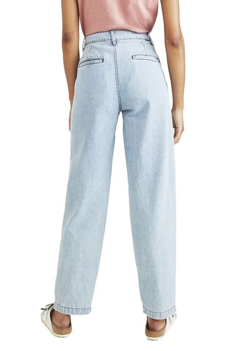 Pantalón Mujer Chino Straight Fit Azul A1073-0024-2