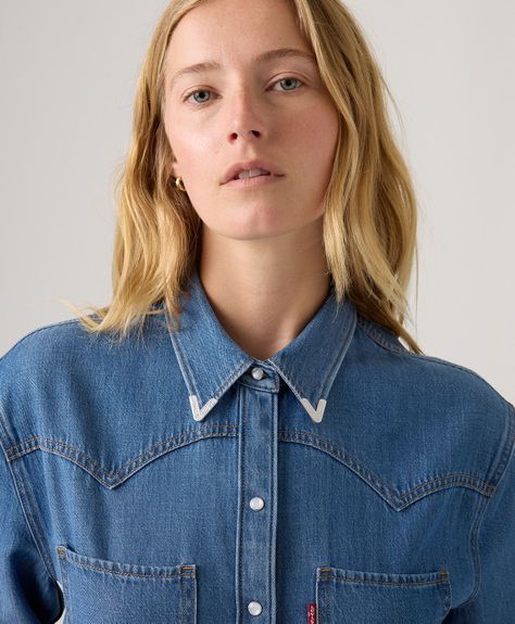 Camisa Mujer Teodora Western Azul Levis A7244-0075-2