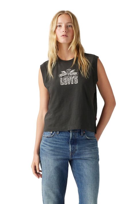 Polera Mujer Gr Boxy Tank Negro Levis 001MW-0001-2