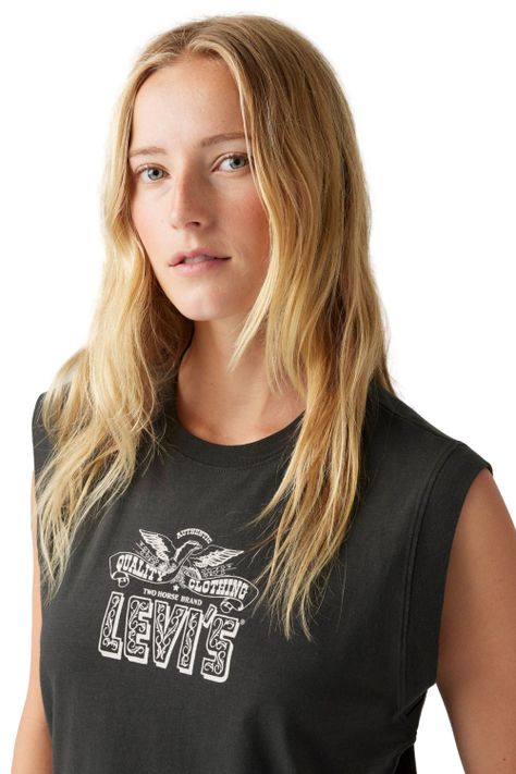 Polera Mujer Gr Boxy Tank Negro Levis 001MW-0001-3