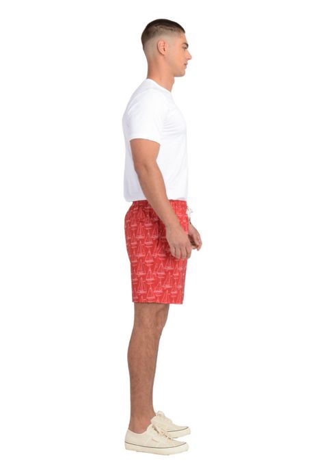 Traje de Baño Hombre Regular Fit Print Rojo-1