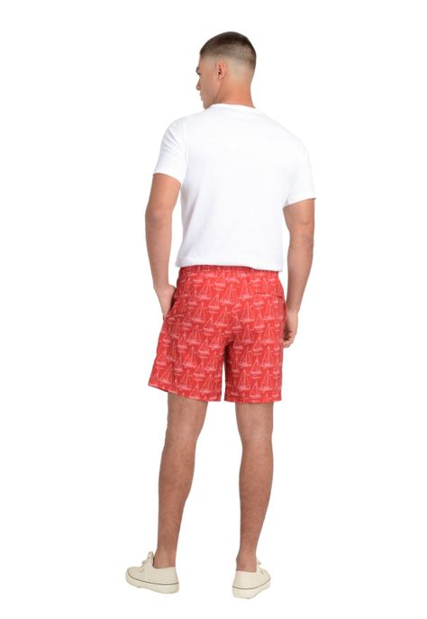 Traje de Baño Hombre Regular Fit Print Rojo-2