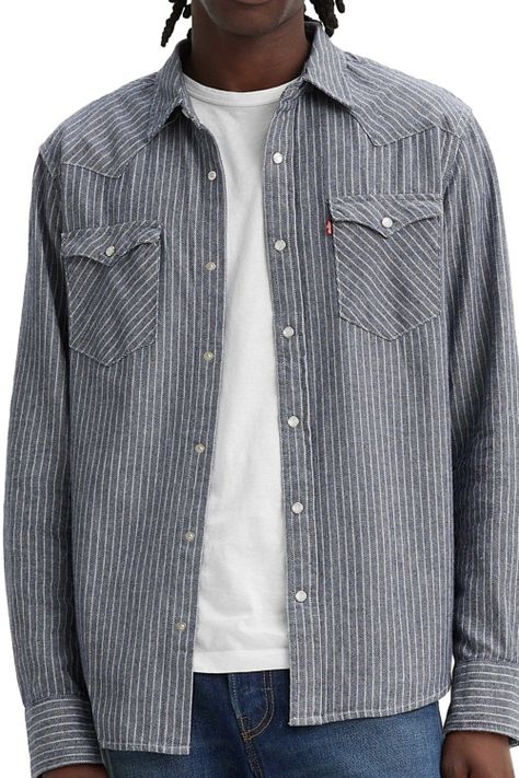 Camisa Hombre Classic Western Standard Azul Levis 85745-0119-0