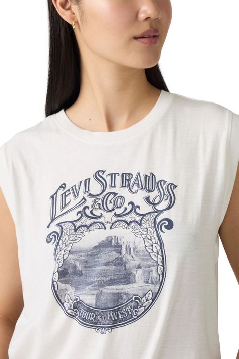 Polera Mujer Boxy Tank Blanco Levis 001MW-0000-3