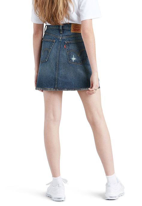 Falda Mujer High Rise Azul Levis 79752-0002-2