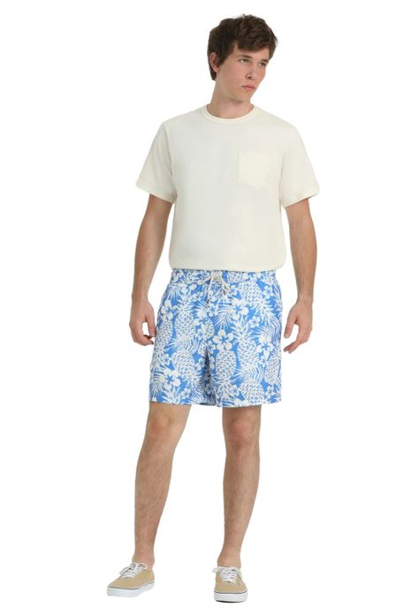 Traje de Baño Hombre Regular Fit Celeste Print D0209-0007-4