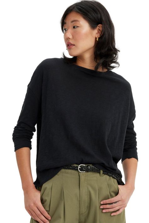 Polera Mujer Margot Long Sleeve Negro Levis A7248-0012-2