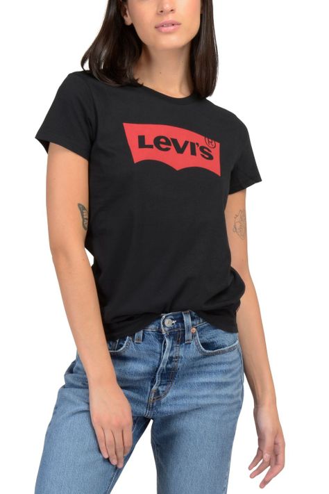 Polera Mujer Regular Fit Lisa Negro Levis 17369-0466-2