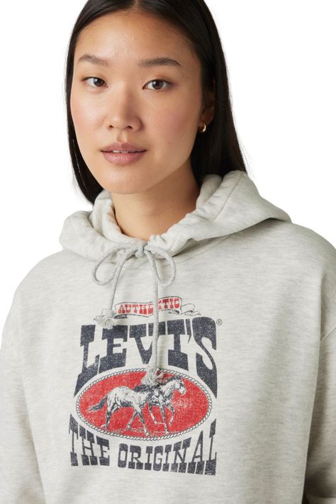 Polerón Mujer Graphic Everyday Hoodie Gris Levis A8801-0027-3