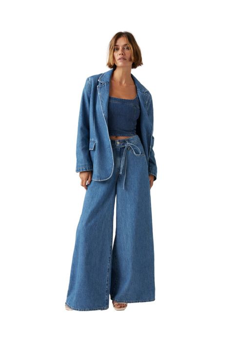 Jeans Mujer XL Superwide Celeste Levis 001T3-0002-3