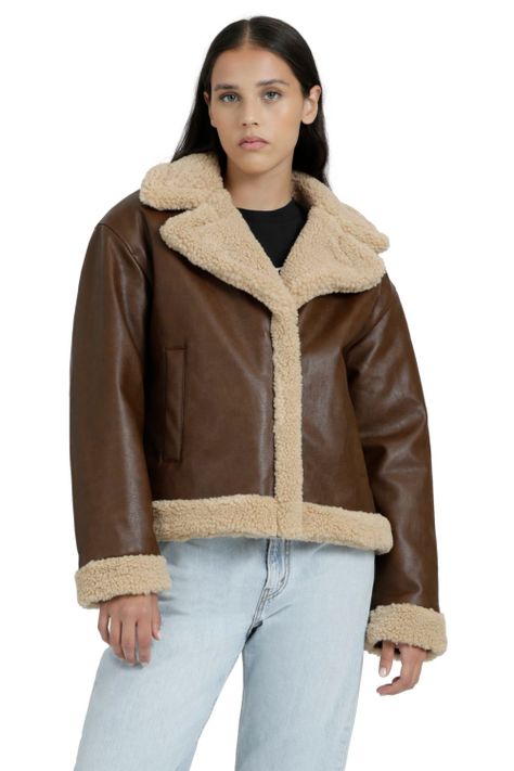 Chaqueta Mujer Faux Sherling Café Levis 59544-0281-0