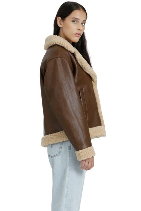 Chaqueta Mujer Faux Sherling Café Levis 59544-0281-1