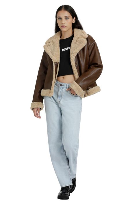 Chaqueta Mujer Faux Sherling Café Levis 59544-0281-5