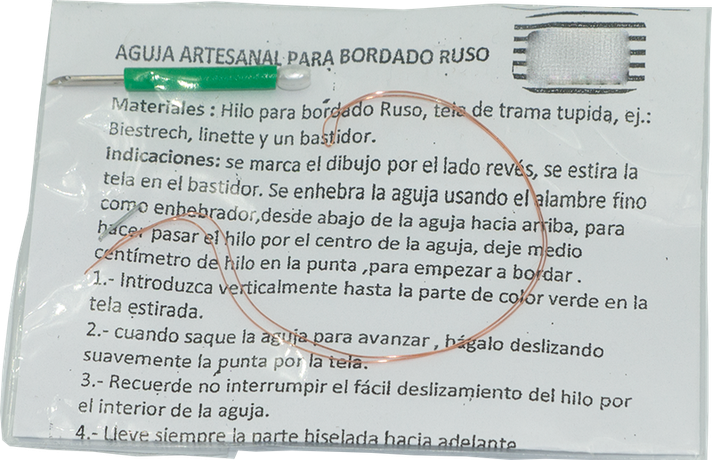 Aguja artesanal bordado ruso 1.3mm app. fabricada en Chile-1